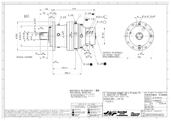Used Brevini Planetary Gear Reducer (2010 Model)